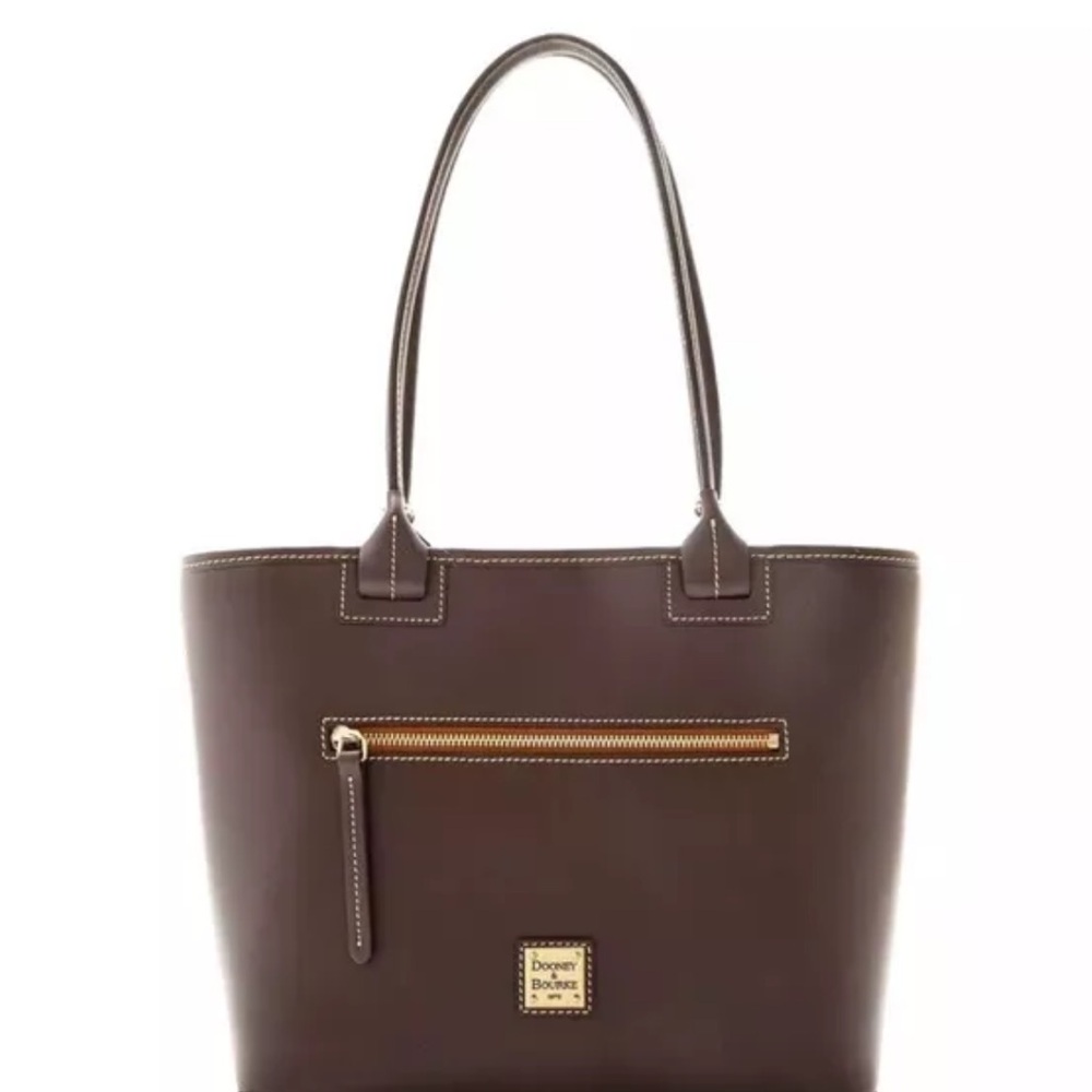 Dooney & Bourke Brown Leather Shoulder Tote